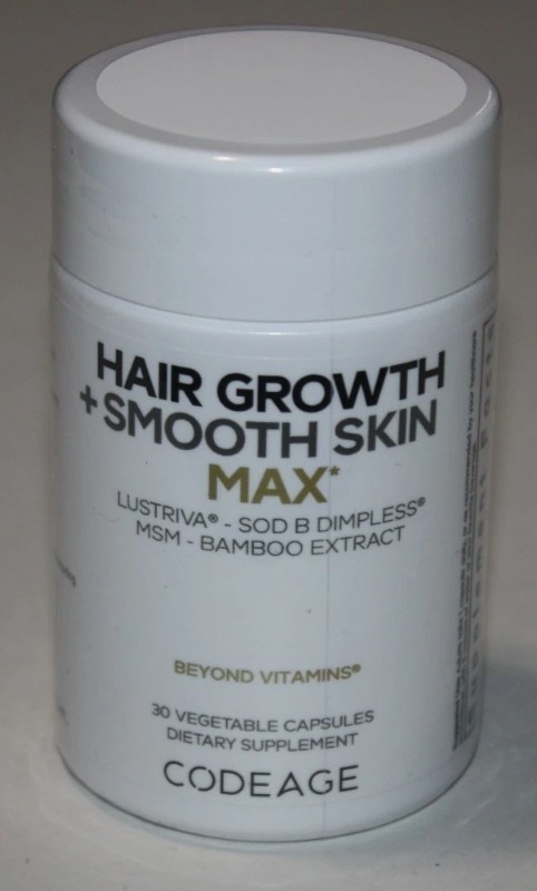 Hair Growth + Smooth Skin, Max, 30 Vegetable Capsules Exp 05/28 NEW