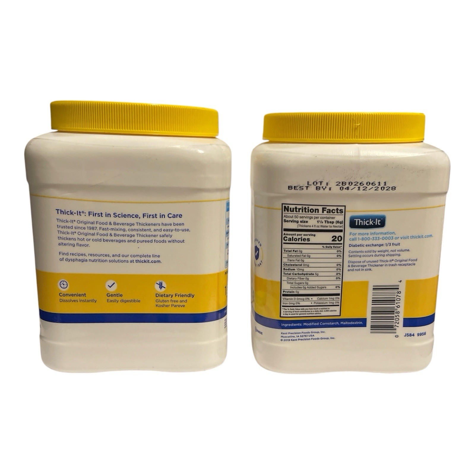 2 Pack Thick-It Original Thickener 10 oz Flavorless Exp 04/12/2028