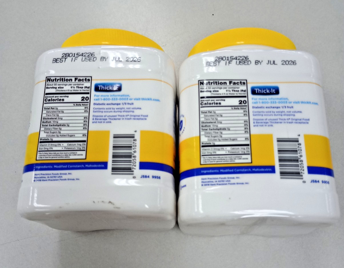 2 pack Thick-It Original Food & Drink Thickener Unflavored 10 oz. Canister