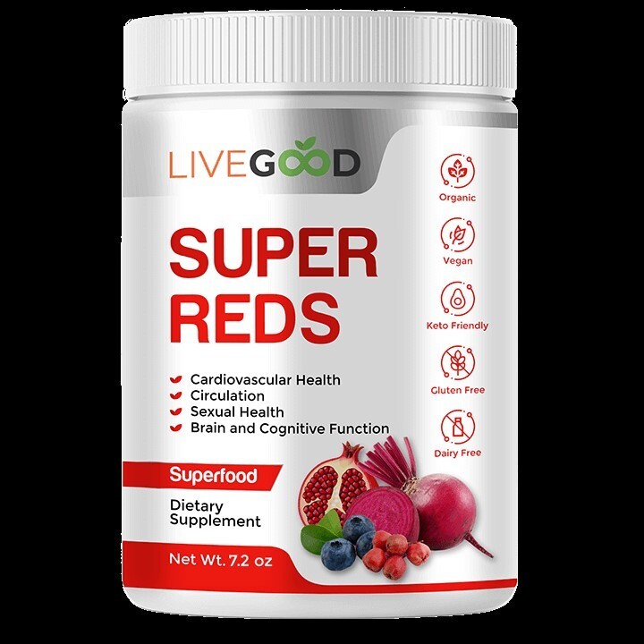 LiveGood Organic Super Reds Keto cardio sexual cognitive brain circulation