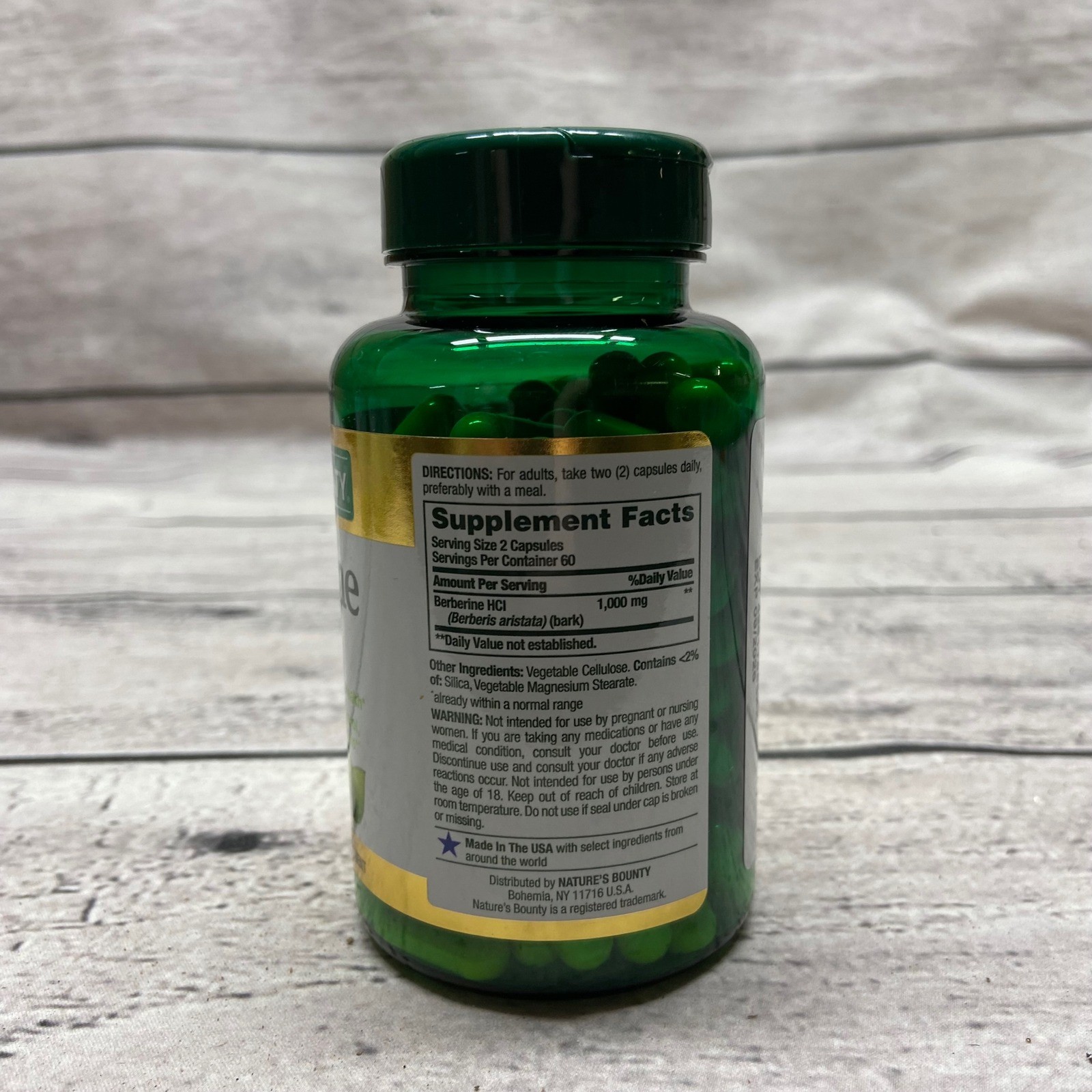 Nature’s Bounty Berberine 1000mg 120 Capsules Heart Health Lot of 3