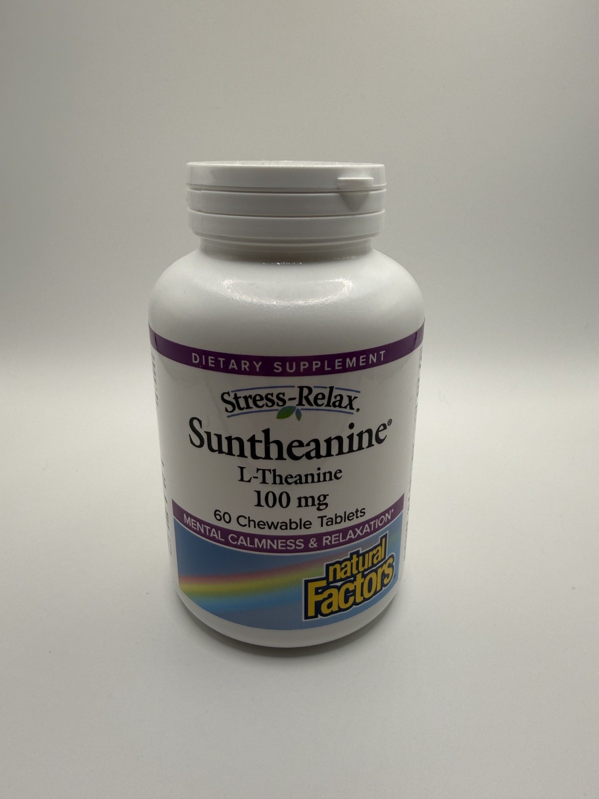Natural Factors, Stress-Relax, Suntheanine, L-Theanine, 100 mg, 60 Chewables New