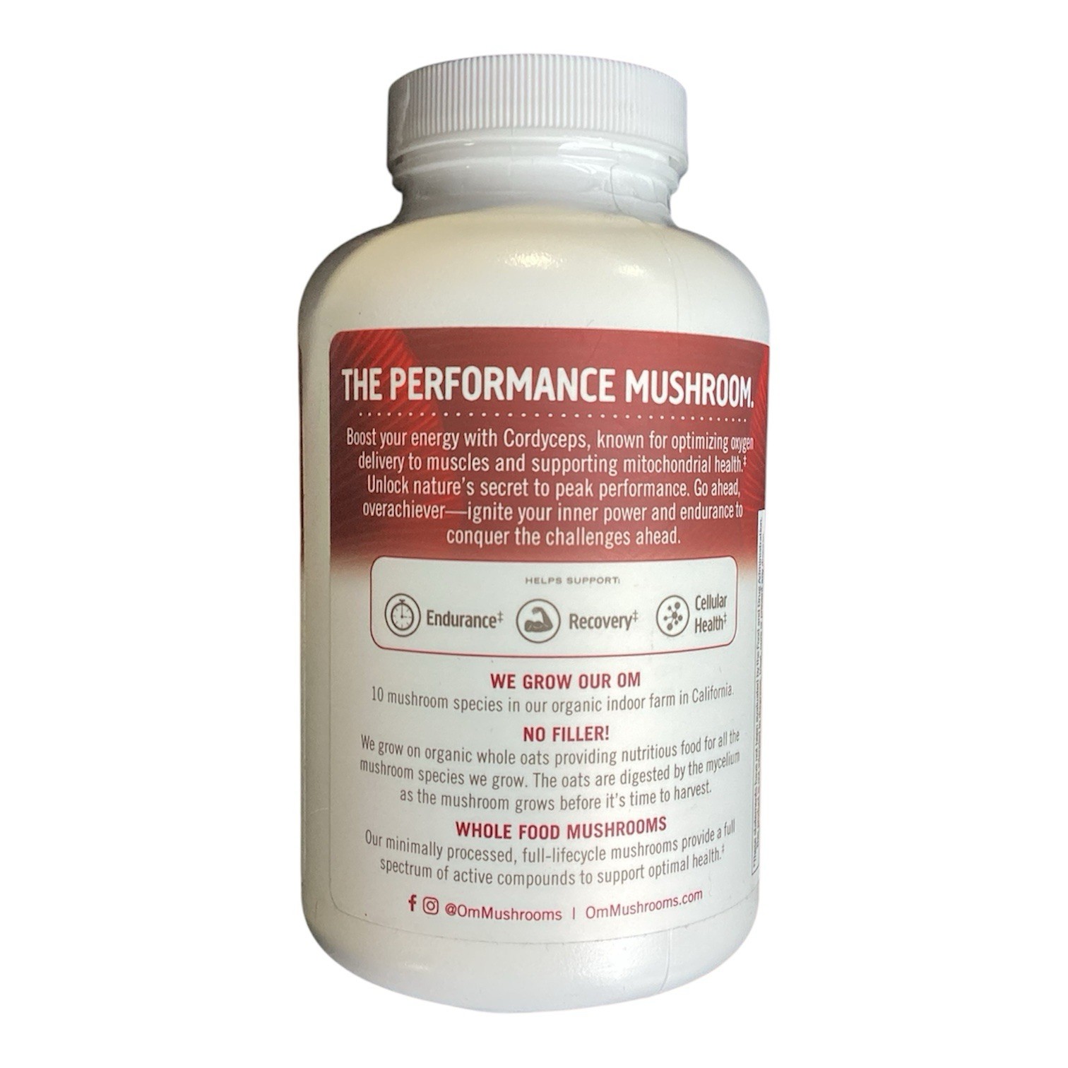 Om Mushrooms Cordyceps Capsules, 2000mg per Serving, 195ct