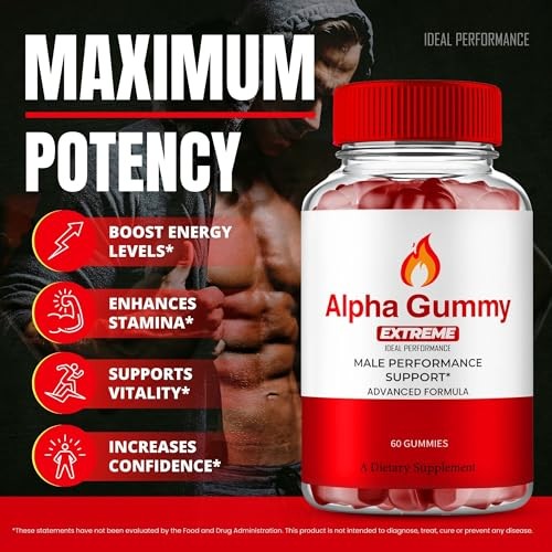 AlphaGummy Alpha Gummy Male Supplement Gummies Supplement – 60 Gummies