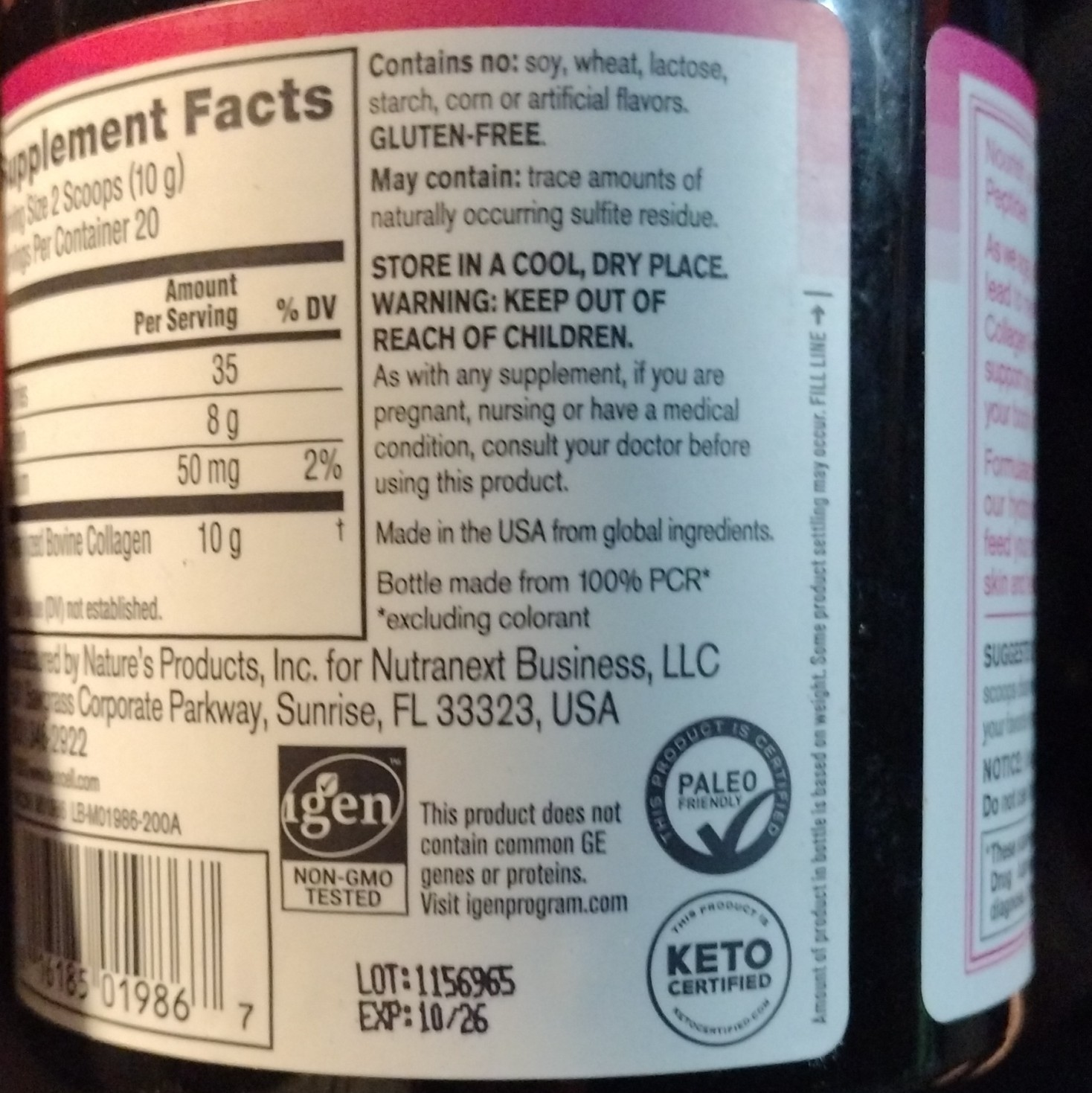 NeoCell Super Collagen Peptides Type 1 & 3 Unflavored 7 oz/200g Non-GMO