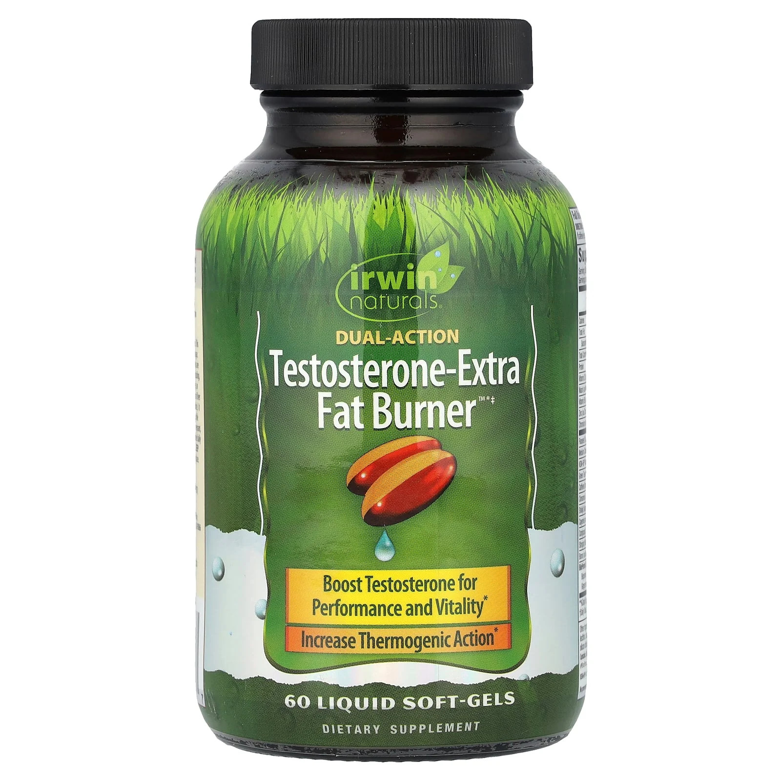 2 X Irwin Naturals, Testosterone-Extra Fat Burner™, 60 Liquid Soft-Gels
