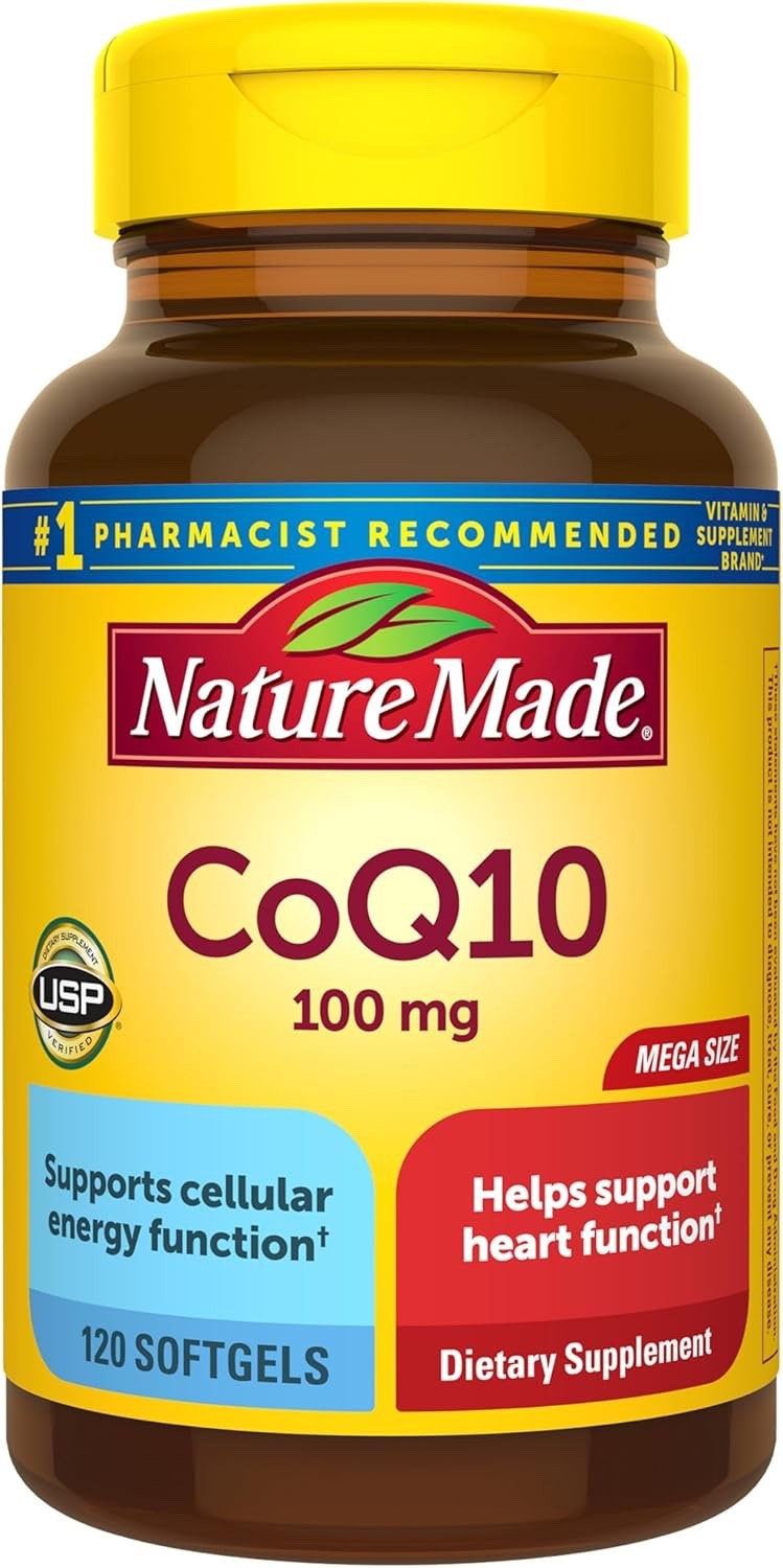 Nature Made CoQ10 100mg Dietary Supplement 120 Softgels – EXP 04/2027 or better