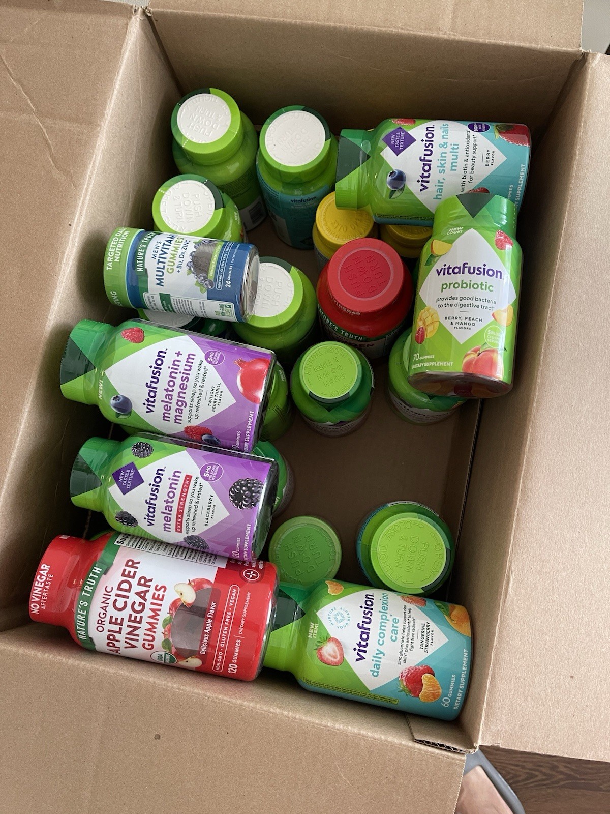 Lot 25 vitafusion Gummy Mixed Lot Melatonin 5mg Calcium C Fiber Probiotic Multi