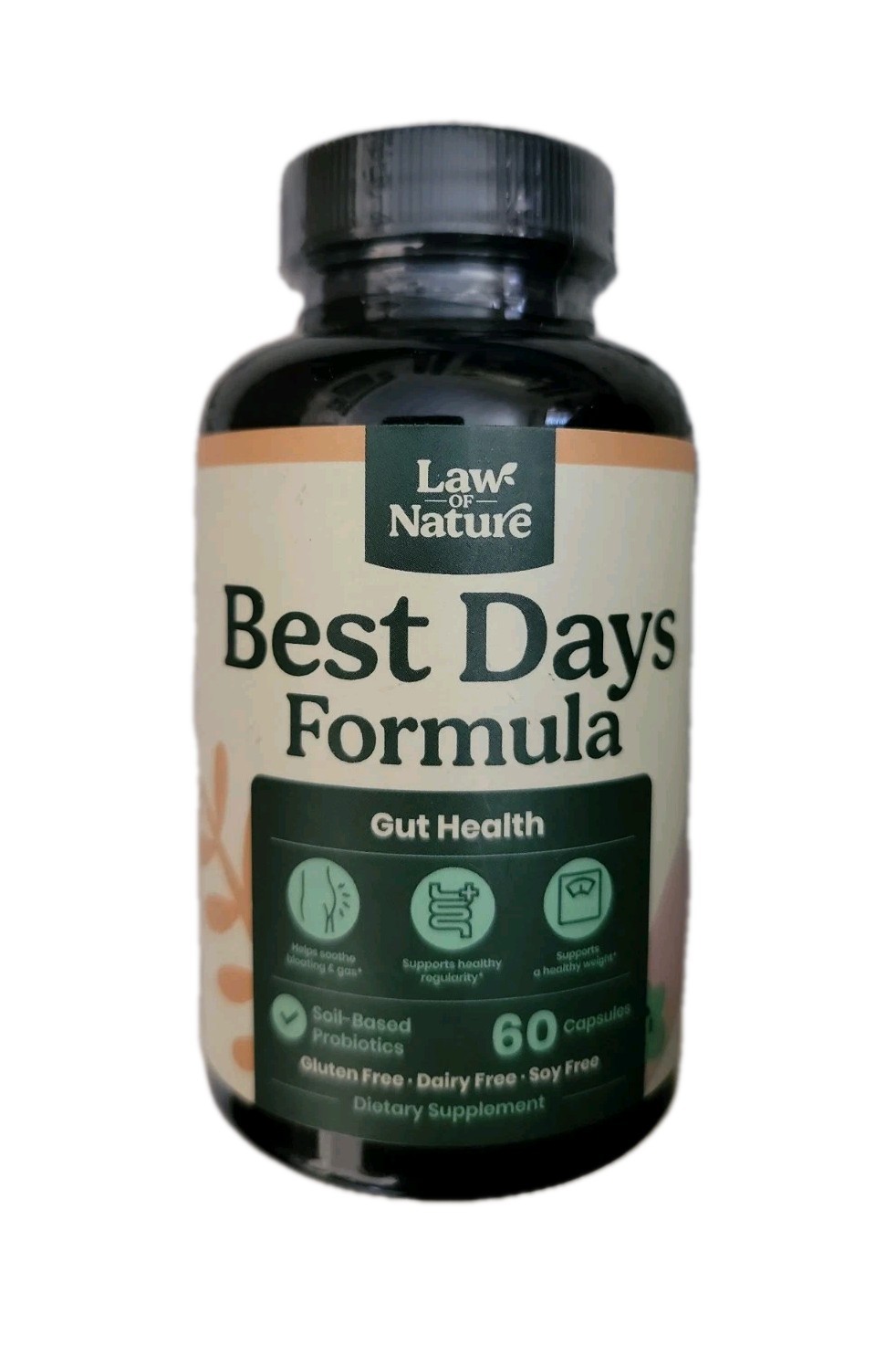 Law of Nature Best Days Formula Probiotic Gut Health, 60 Capsules SEALED
