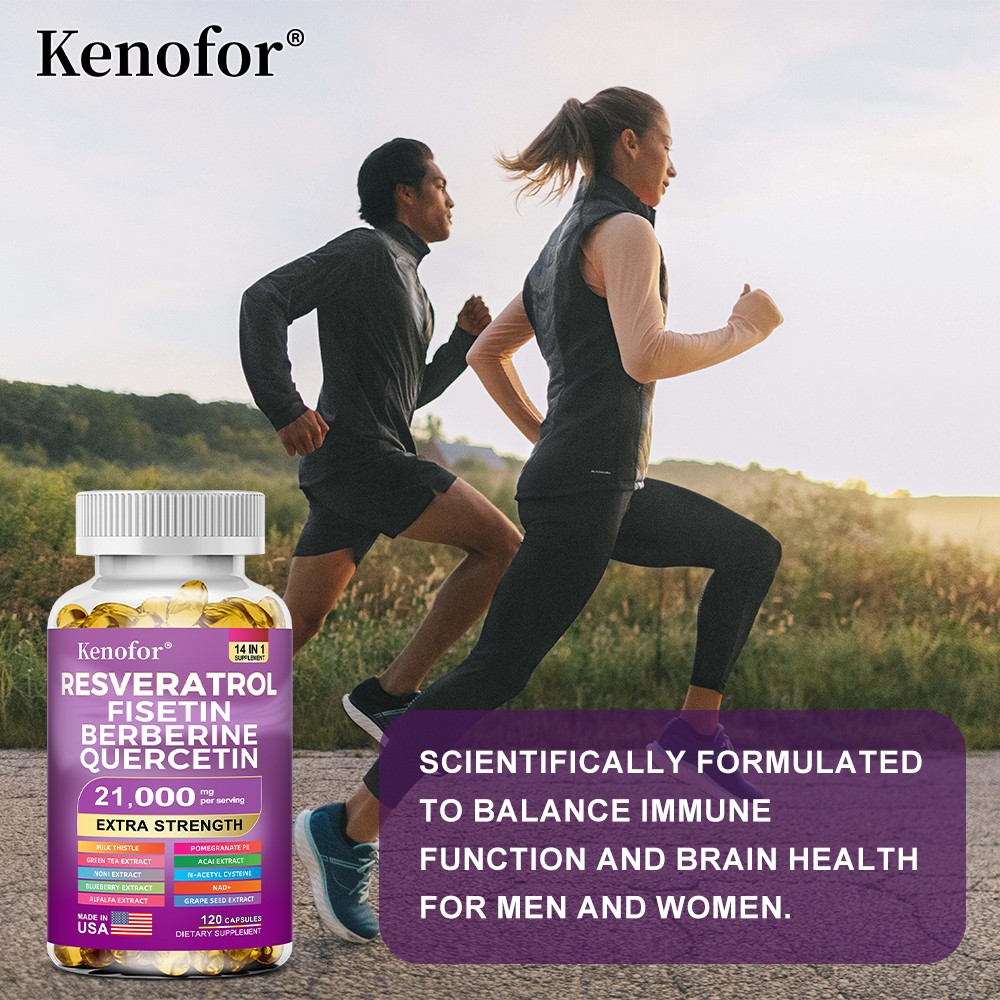 Resveratrol Supplement Formula With Berberine 4000mg Quercetin 800mg 120capsules