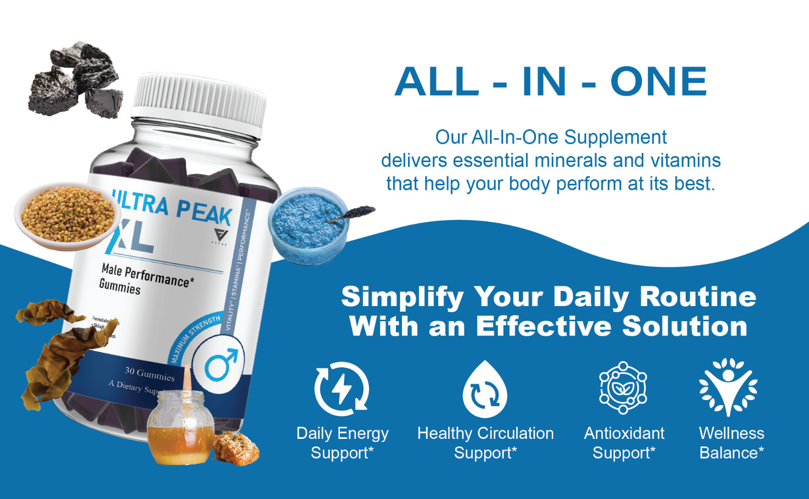 Ultra Peak XL Gummies, UltraPeakXL Advanced Formula (1 Month Supply)