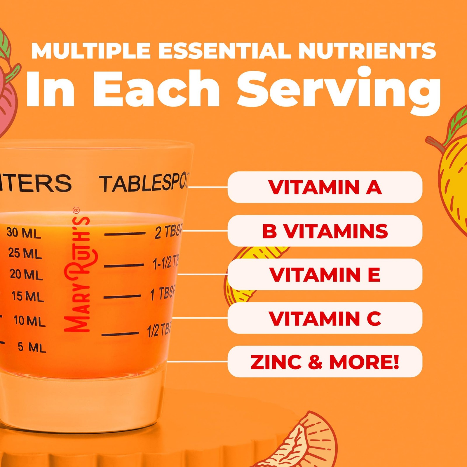 MARYRUTH’S Liquid Multivitamin + Hair Growth | 15.22 Fl Oz (Pack of 1)