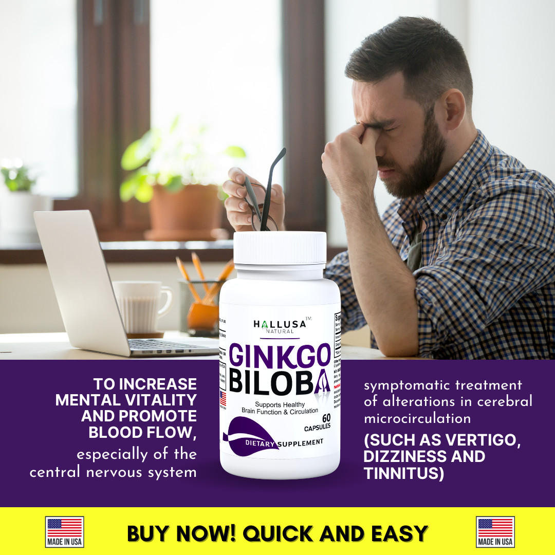 GINKGO BILOBA 240 mg – Cognitive Support – Memory & Concentration – 60 Caps