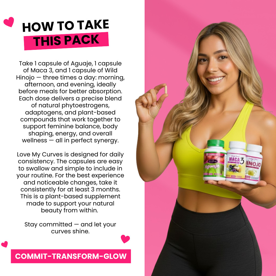 BIGGER BUTT, BREAST & WIDER HIPS : Aguaje Curvy Fruit + Maca Root + Fennel Pills
