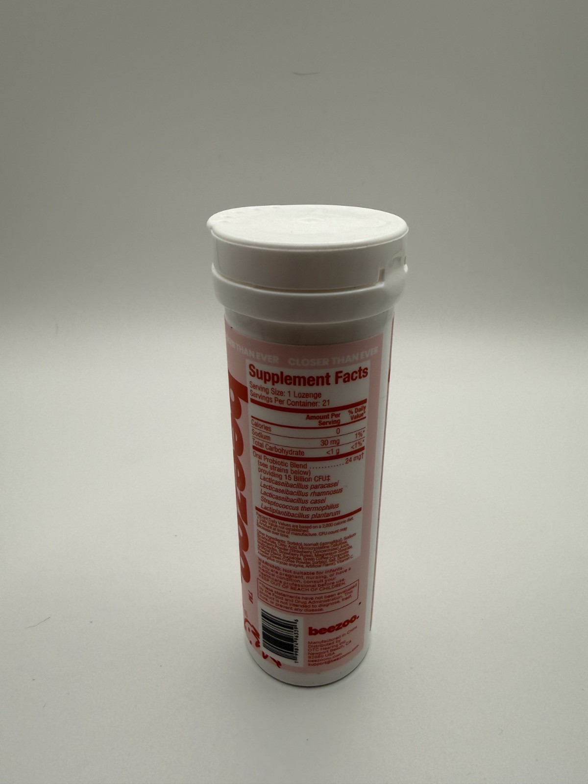 Beezoo Oral Probiotic Strawberry Cream Flavor Net Wt 0.74 oz / 21 g – Brand New