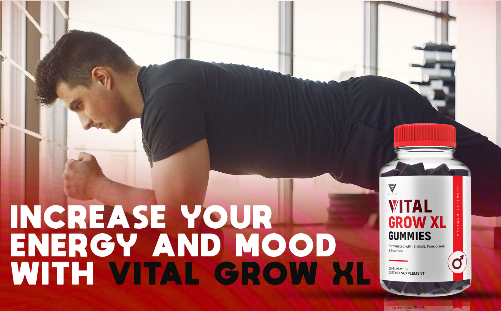 (2 Pack) Vital Grow XL Gummies Male Supplement for Performance (120 Gummies)