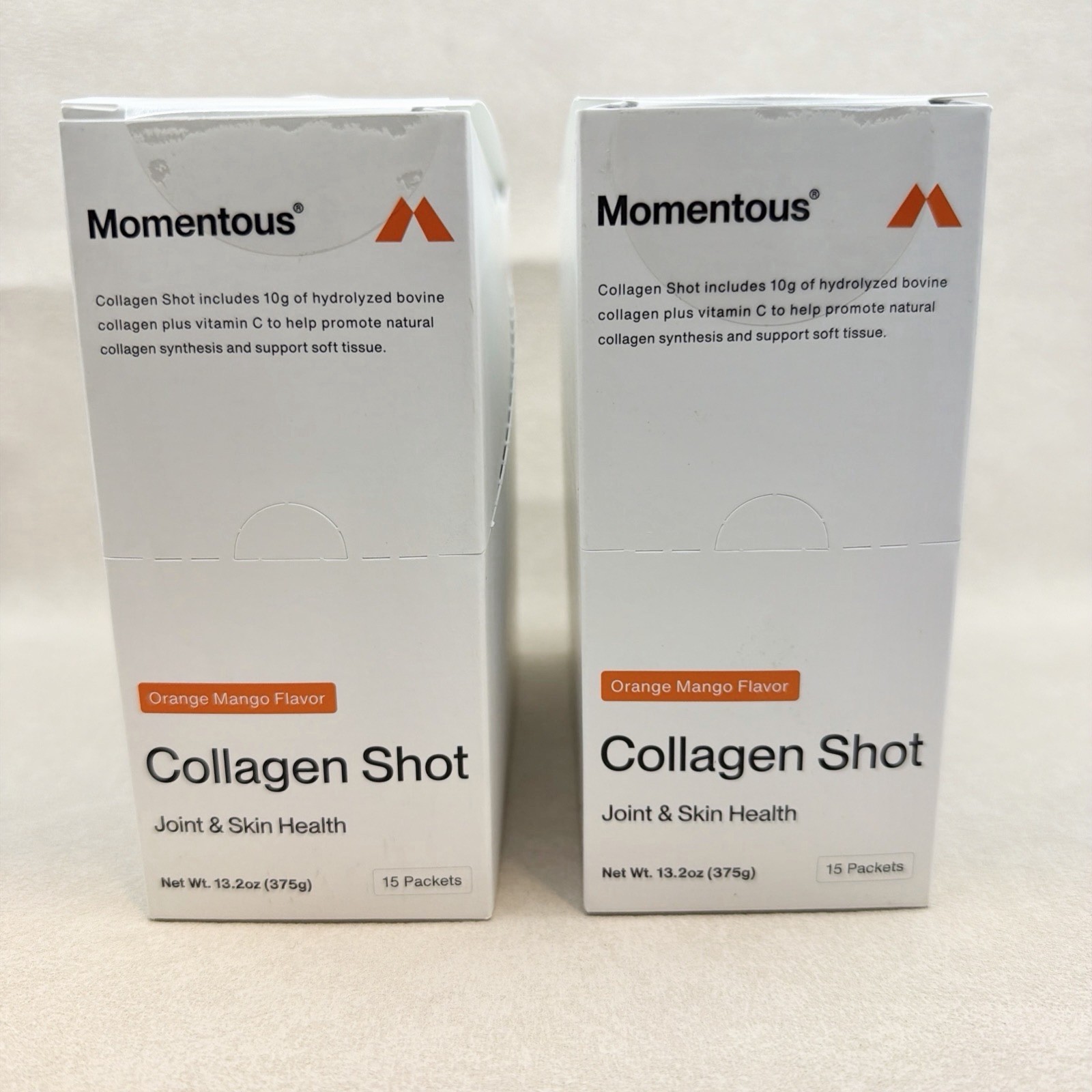 Momentous Collagen Shot Supplement 30 Count Orange Mango Exp 11/2026 New