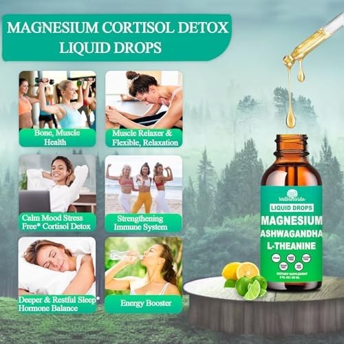 Cortisol Support Supplement with Magnesium Ashwagandha Theanine 2 Pack