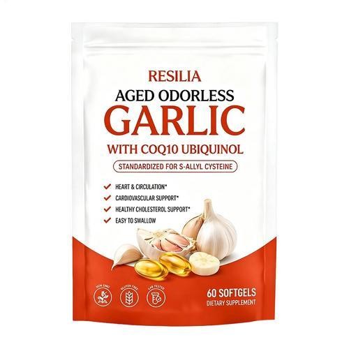 Resilia Aged Odorless Garlic Extract 600mg Softgels (60 Count)