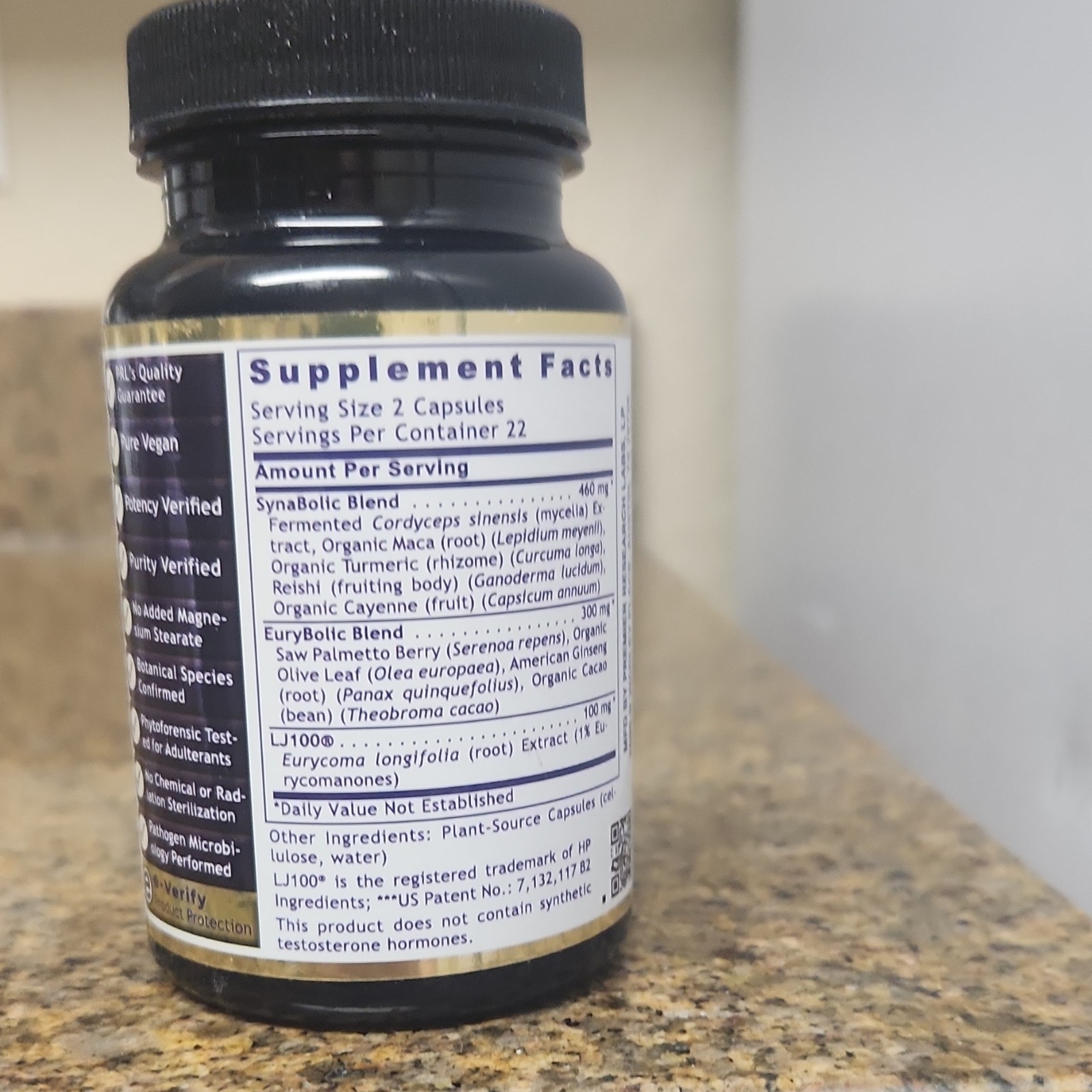 Premier Research Labs Men’s Performance Edge Cordyceps Maca Vegan 45 Capsules