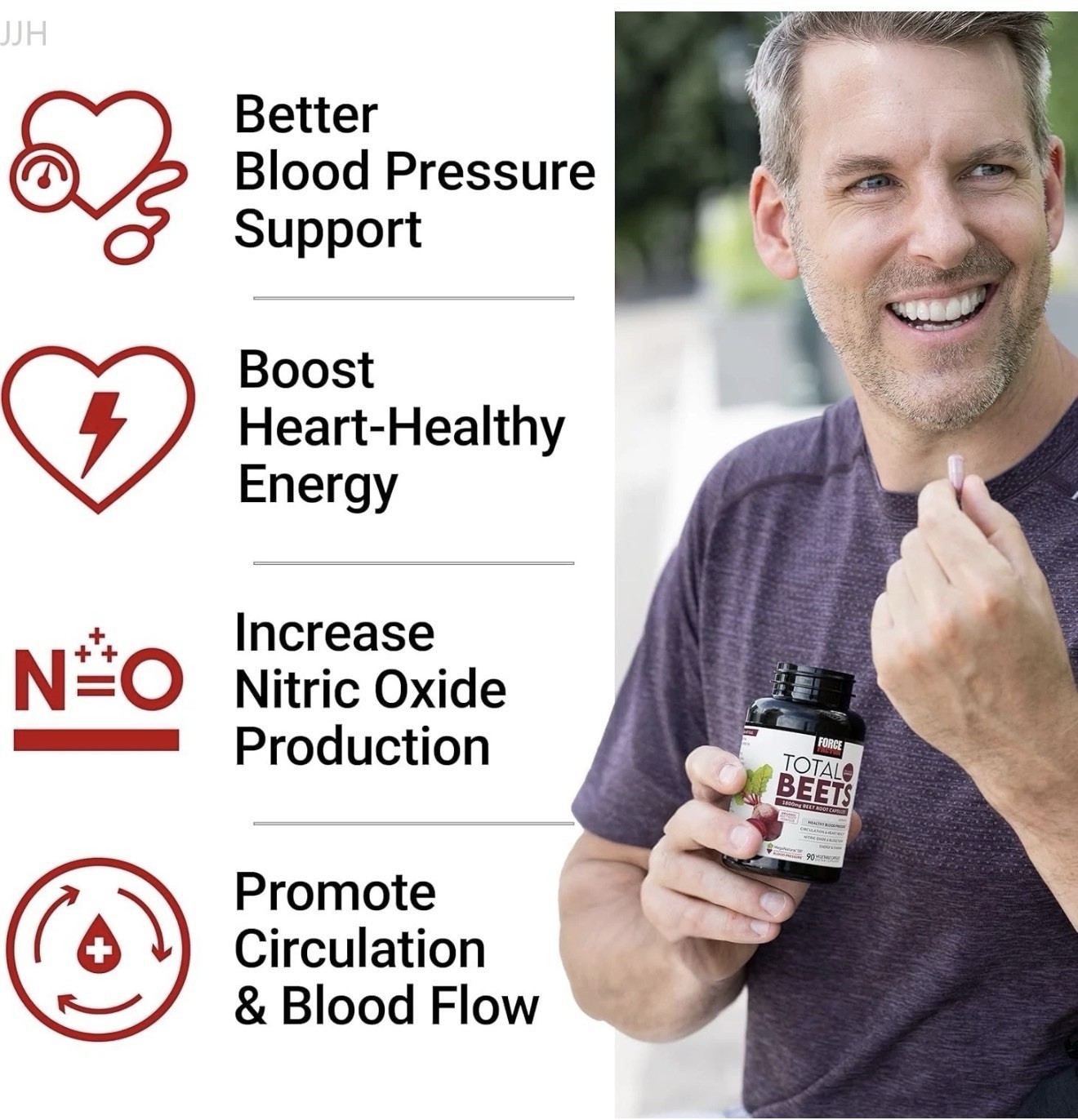 (2)- Force Factor Total Beets 1800mg Beet Root & Grapeseed 90 Vegetable Capsules