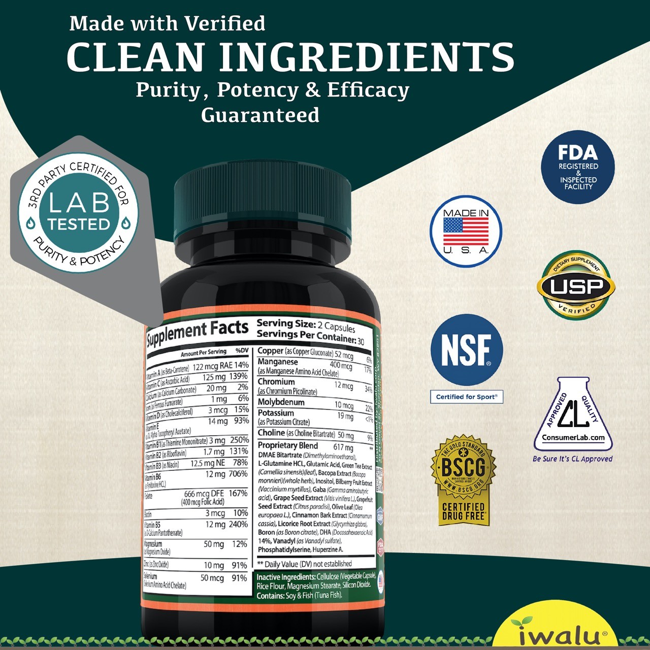 Serotonin and Dopamine Supplements – Nerve Calming Cortisol Reducer & Adaptogens