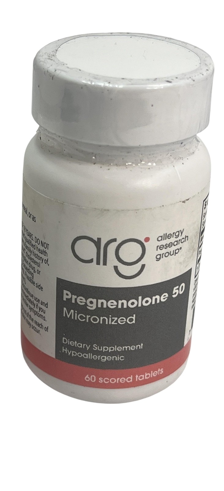 Allergy Research Group Pregnenolone 50 Micronized 60 Tabs Exp 06/27 New