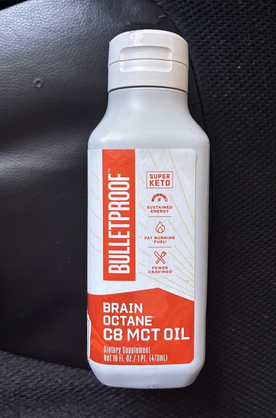Bulletproof Brain Octane C8 MCT Oil Keto Unflavored 16 fl oz Exp 02/12/2027