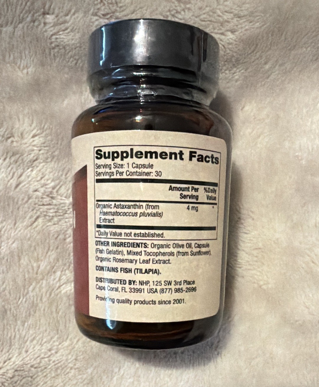 Dr. Mercola Astaxanthin 4mg Organic Antioxidant Dietary Supplement 30 ct
