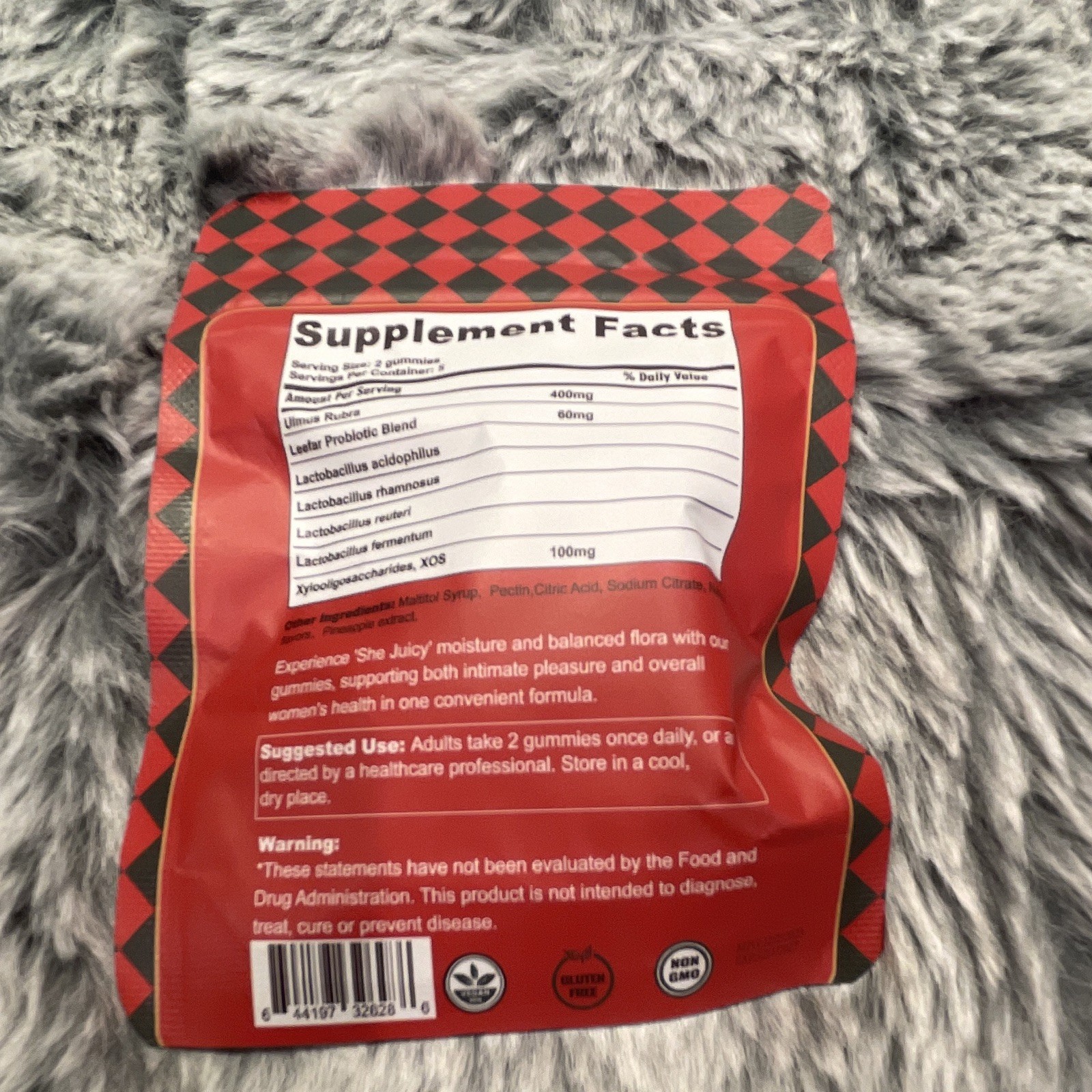 Leefar Women’s Probiotic + Slippery Elm Pineapple Gummies 10ct Exp 11/2027