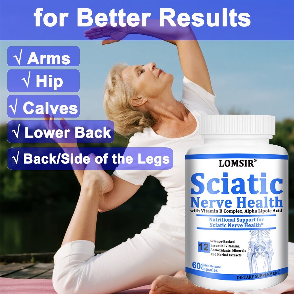 Sciatic Nerve Health Support Supplement – Alpha Lipoic Acid 300mg – 60 Capsules