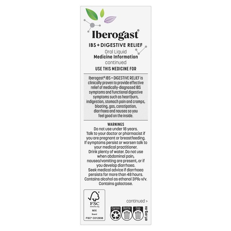 Iberogast IBS + Digestive Relief Oral Liquid Herbal Effective Formula 100ml