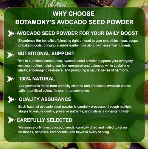 Pure Avocado Seed Powder 7 oz – Dehydrated Superfood for Smoothies, Teas, Cookin