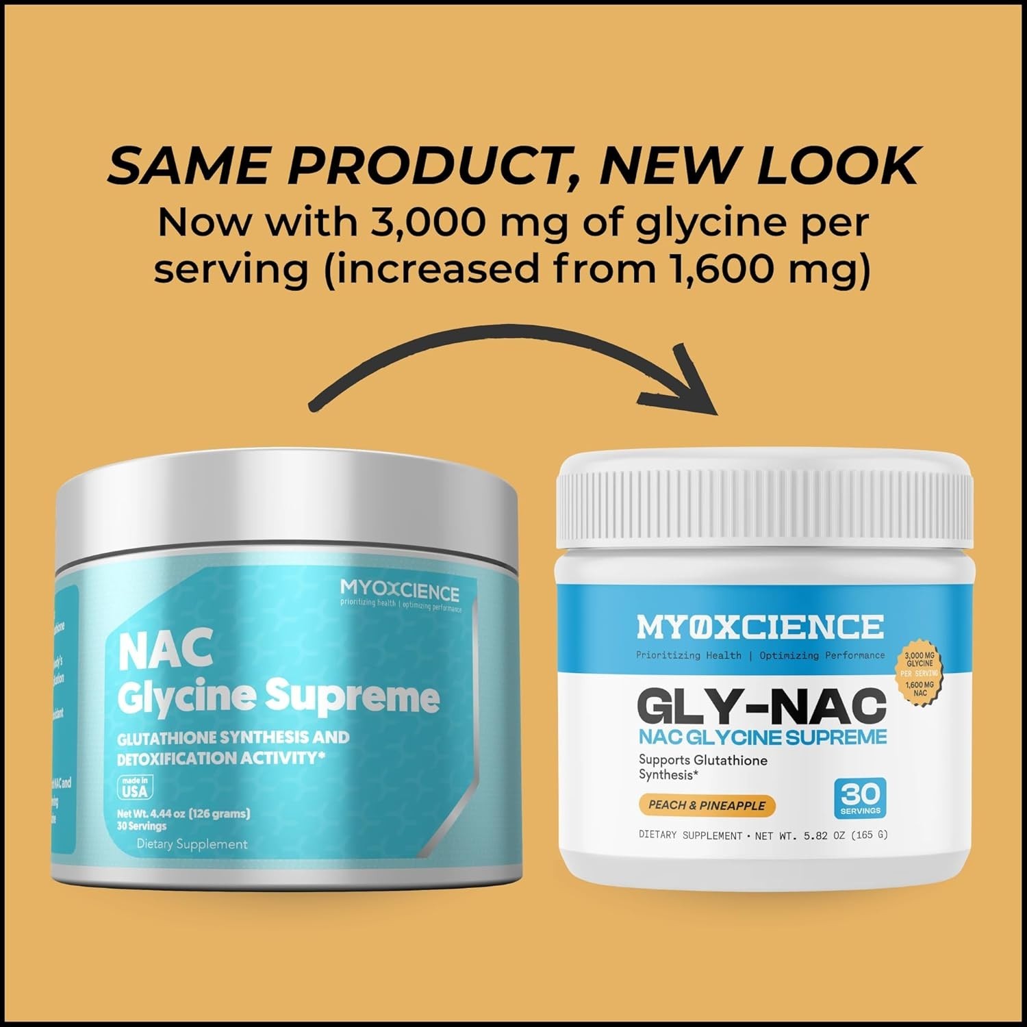 MYOXCIENCE NAC Glycine Supreme | N-Acetyl-L-Cysteine, Glycine, and Taurine Combi