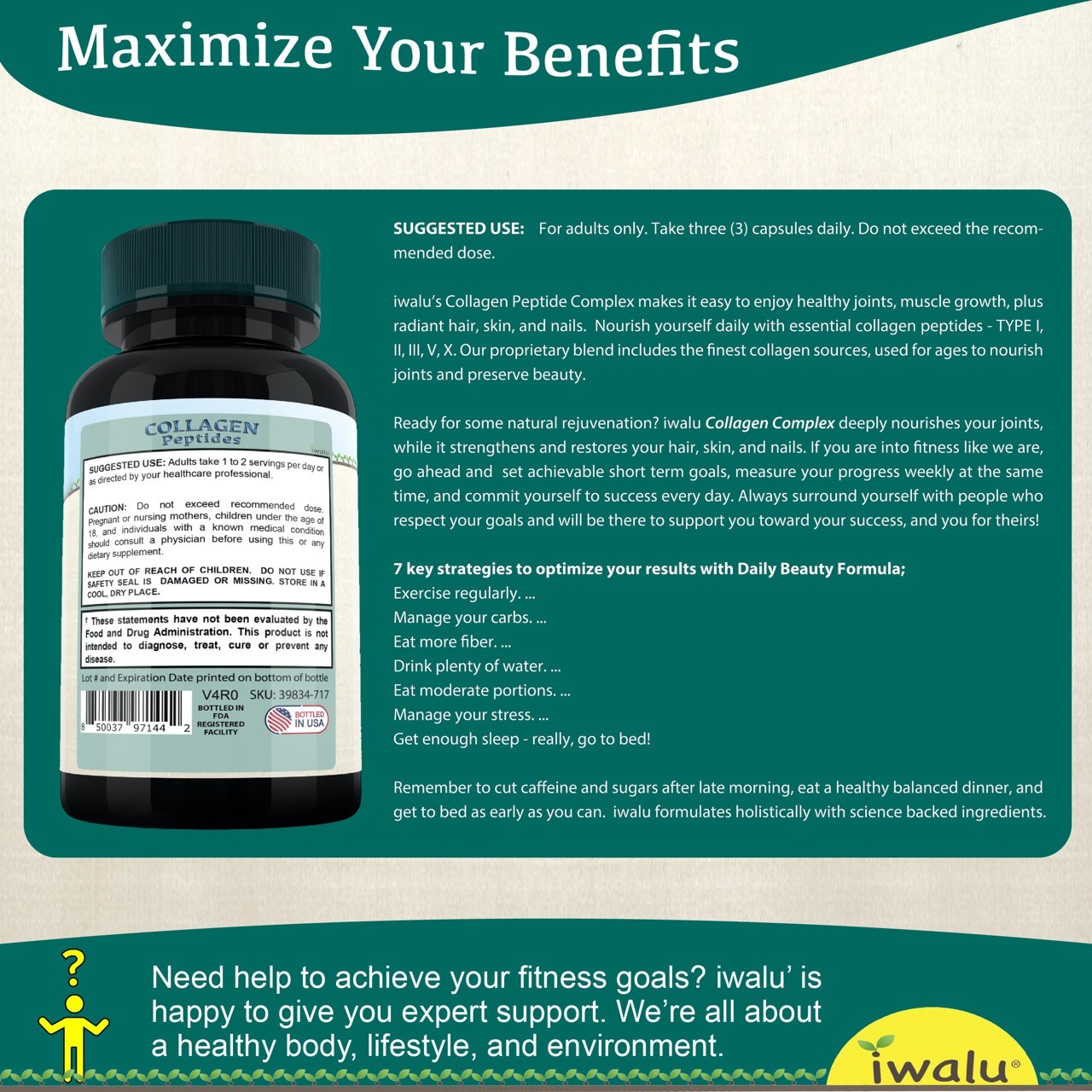 Best Collagen Type 2 Supplements For Joints IWALU *FREE SHIPPING Same Day