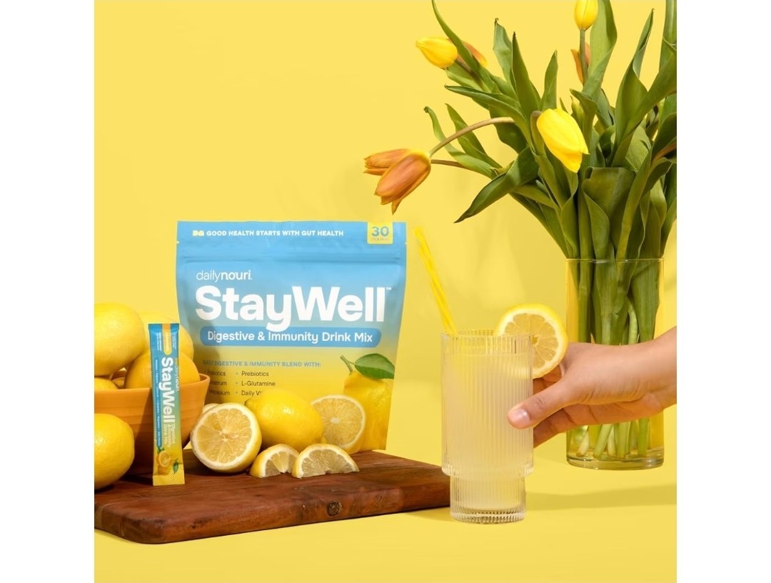 dailynouri StayWell Digestive & Immune Support Drink Mix Lemonade 30 Sticks