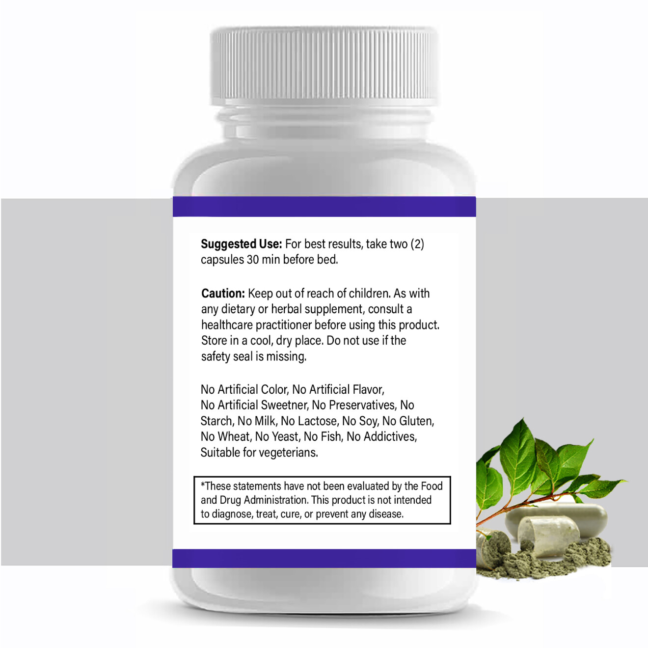 iLeafNaturals Sleep Aid – Synergistic Mix – 1000 MG – 60 Veggie Capsules