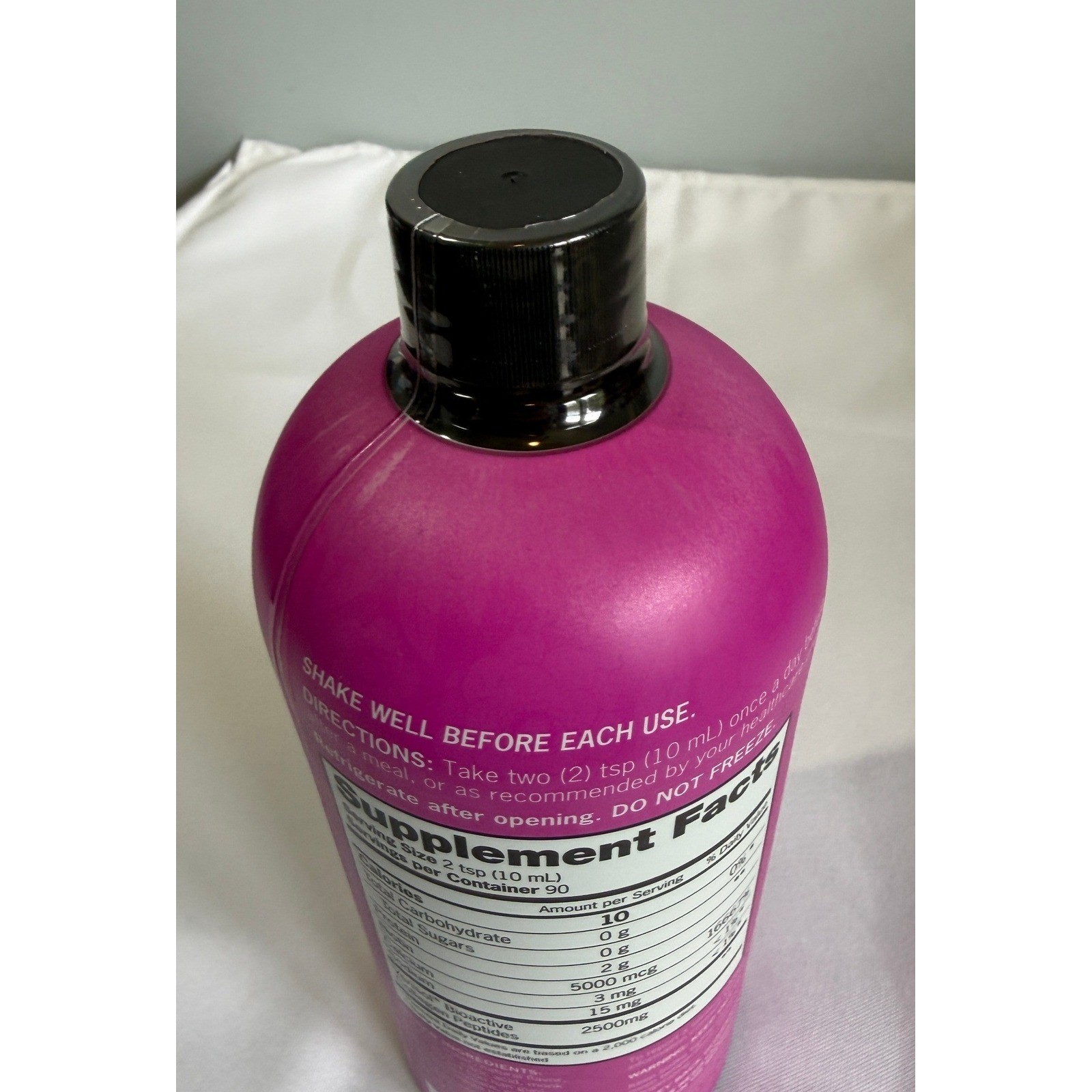 NEW Zena Liquid Collagen + Biotin 30 FL Oz Exp 12/27 Mixed Berry Sugar Free