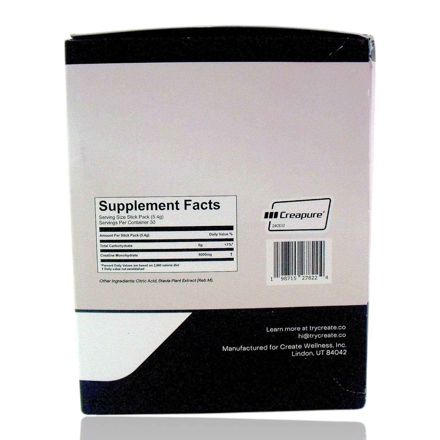 (3-Pack) Create Creatine Monohydrate On-The-Go Sticks Unflavored 30ct Exp: 08/27