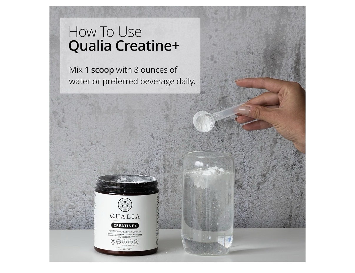 Qualia Creatine+ Advanced Creatine Complex Muscle Performance Health Aging 4.6oz