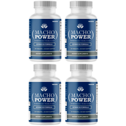 Macho Power Male Maximum Performance Advanced Formula Tablet- Four (4) Bottles