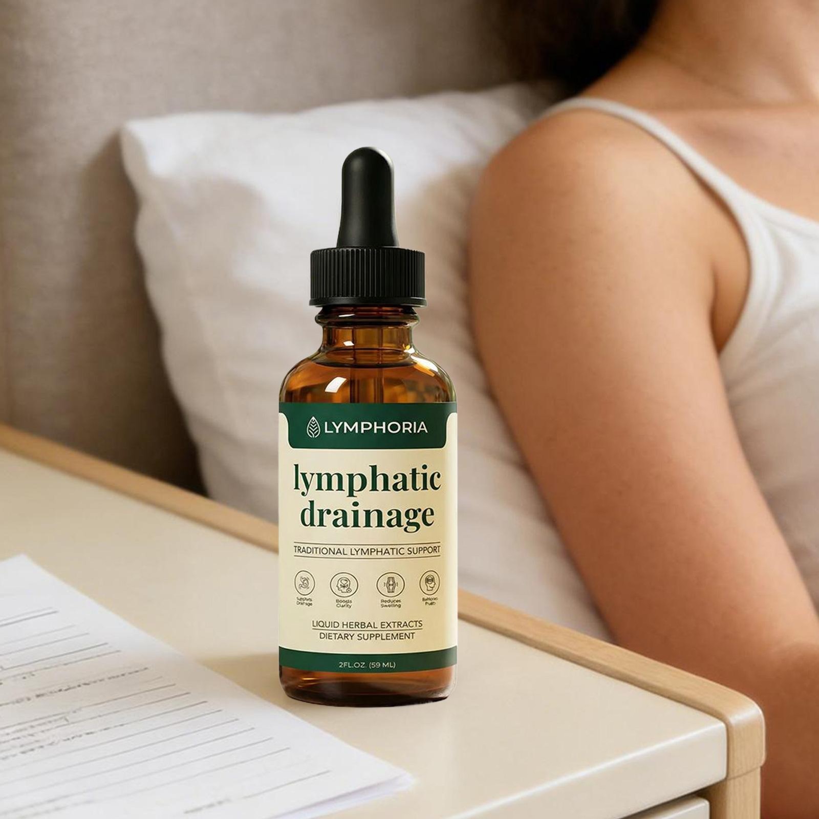 Bloat Relief & Immune Support-HOT, Lymphoria – Lymphatic Drainage 59ml – Detox