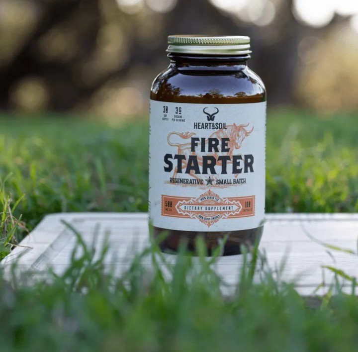 Heart & Soil Fire Starter High Stearic Acid 500mg 180 Capsules