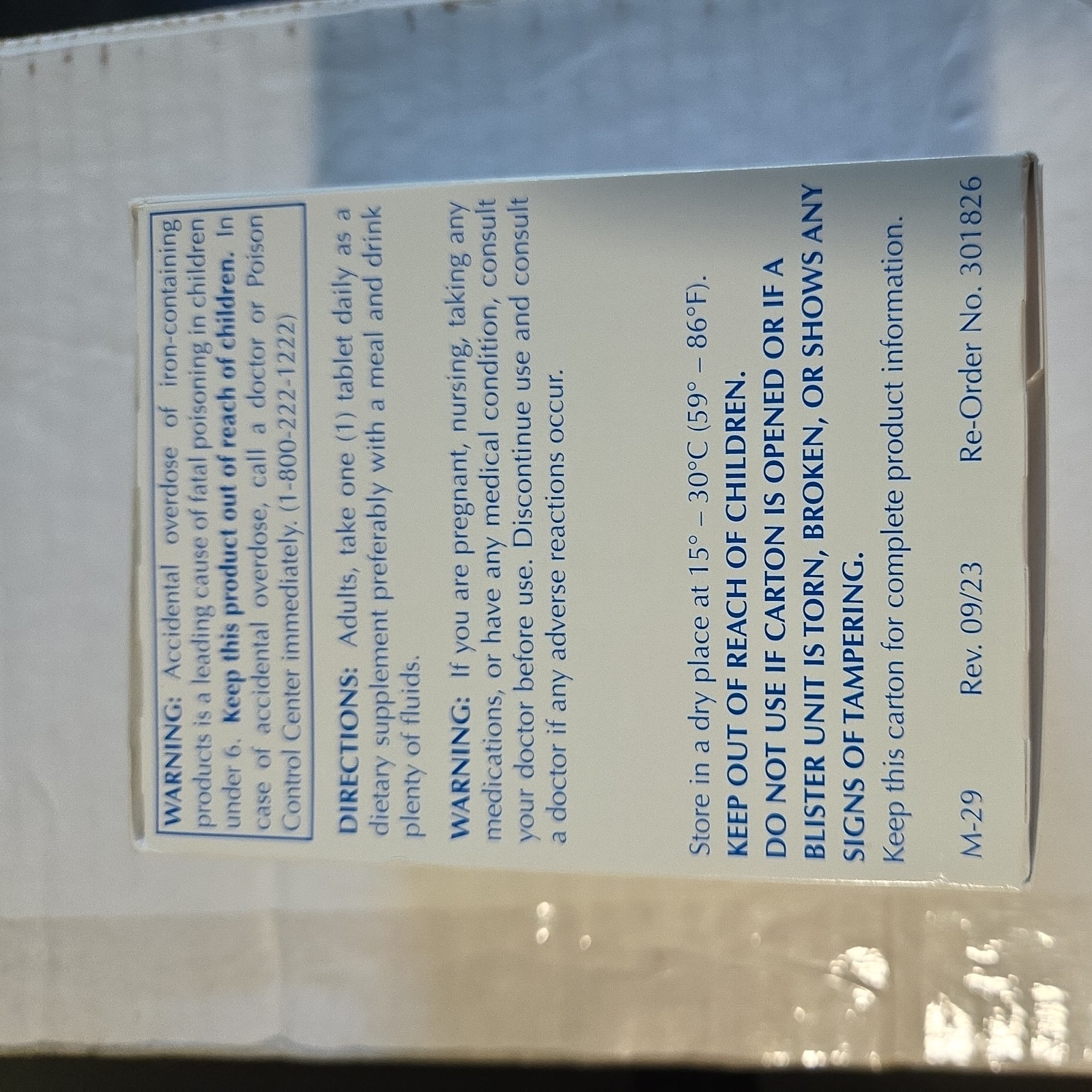 Major Ferrous Sulfate Green Iron Supplement 325mg 100 Tablets Exp. 8/27