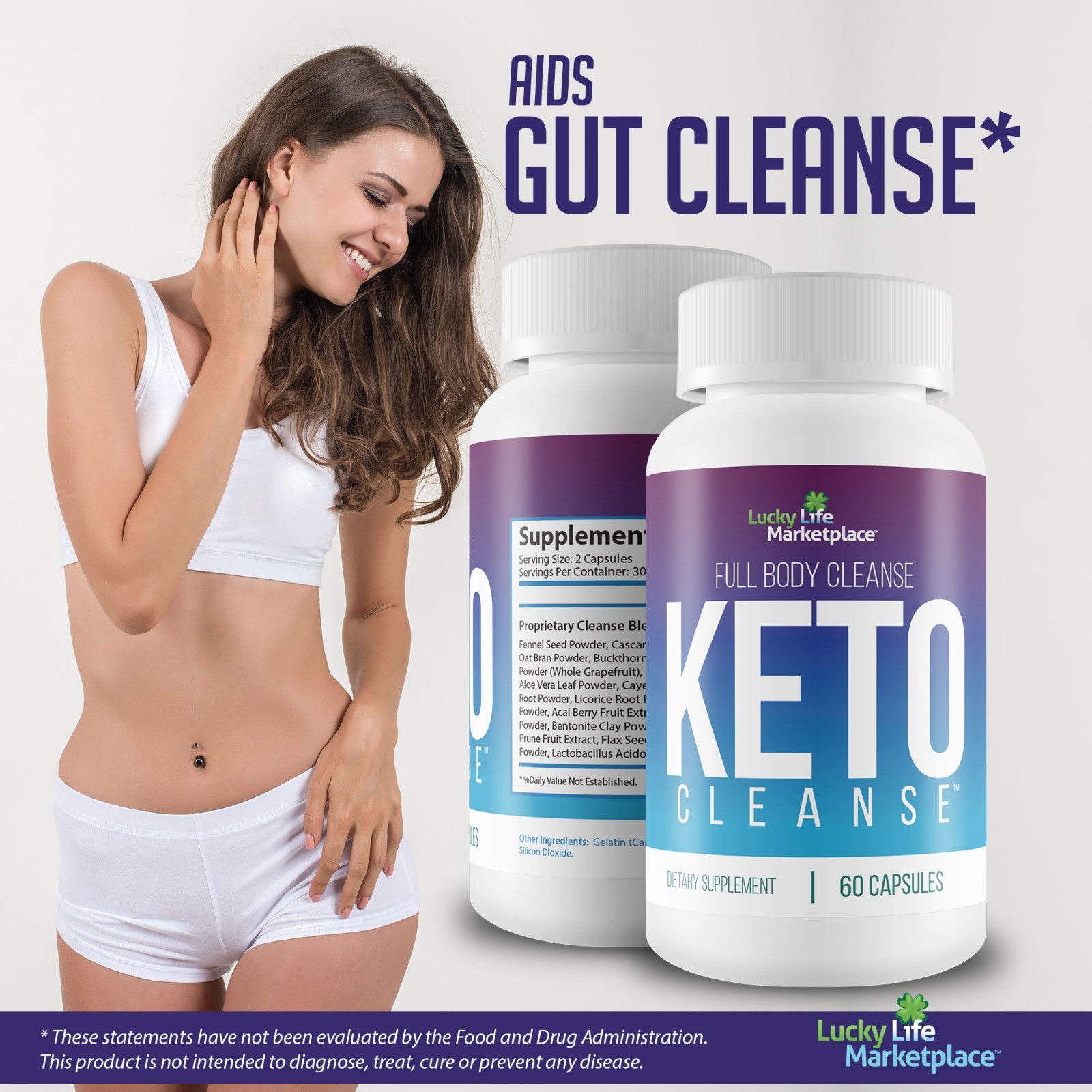 Keto Cleanse – Natural Full Body Cleanse with Probiotics – Aid Gut Cleanse
