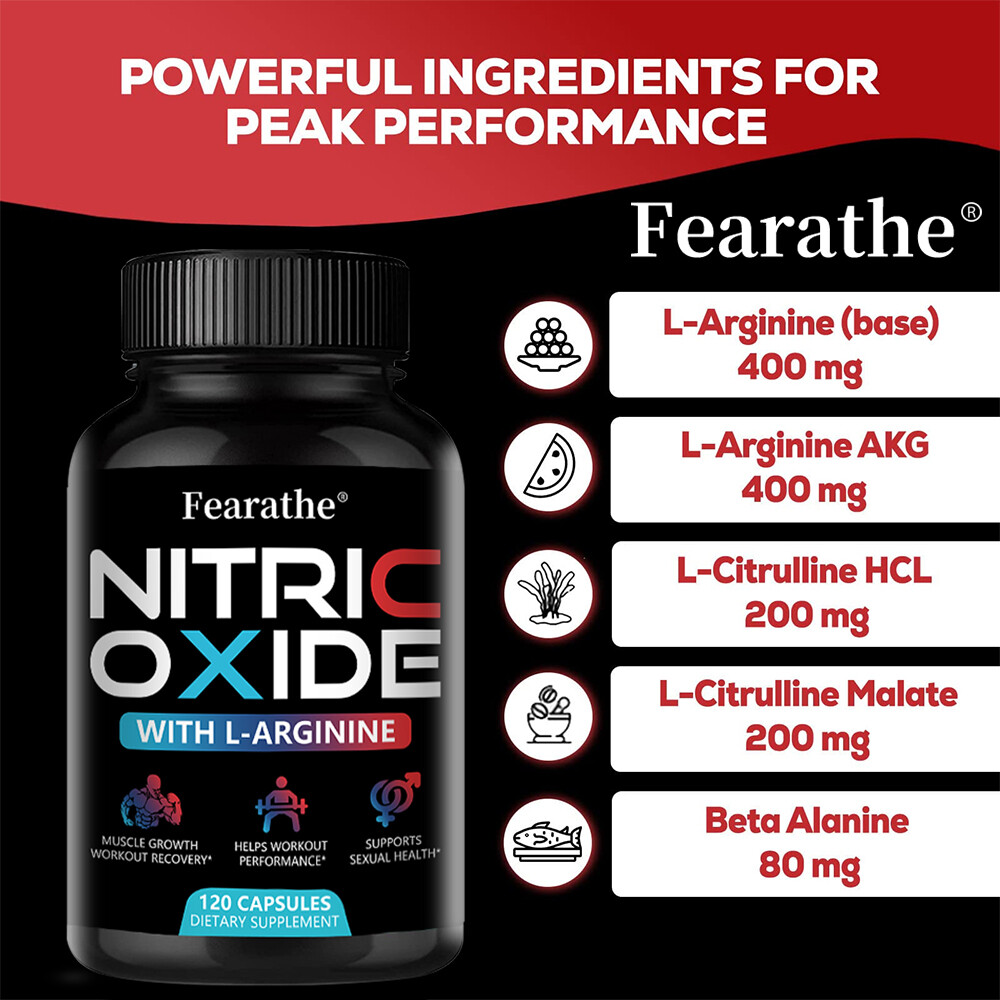 Nitric Oxide Promotes Muscle Growth Workout Recovery No Artificial Flavor