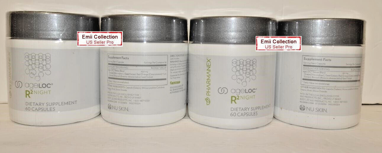 Nu Skin Nuskin Pharmanex ageLOC R2 Night 60 Capsules (4 Bottles)