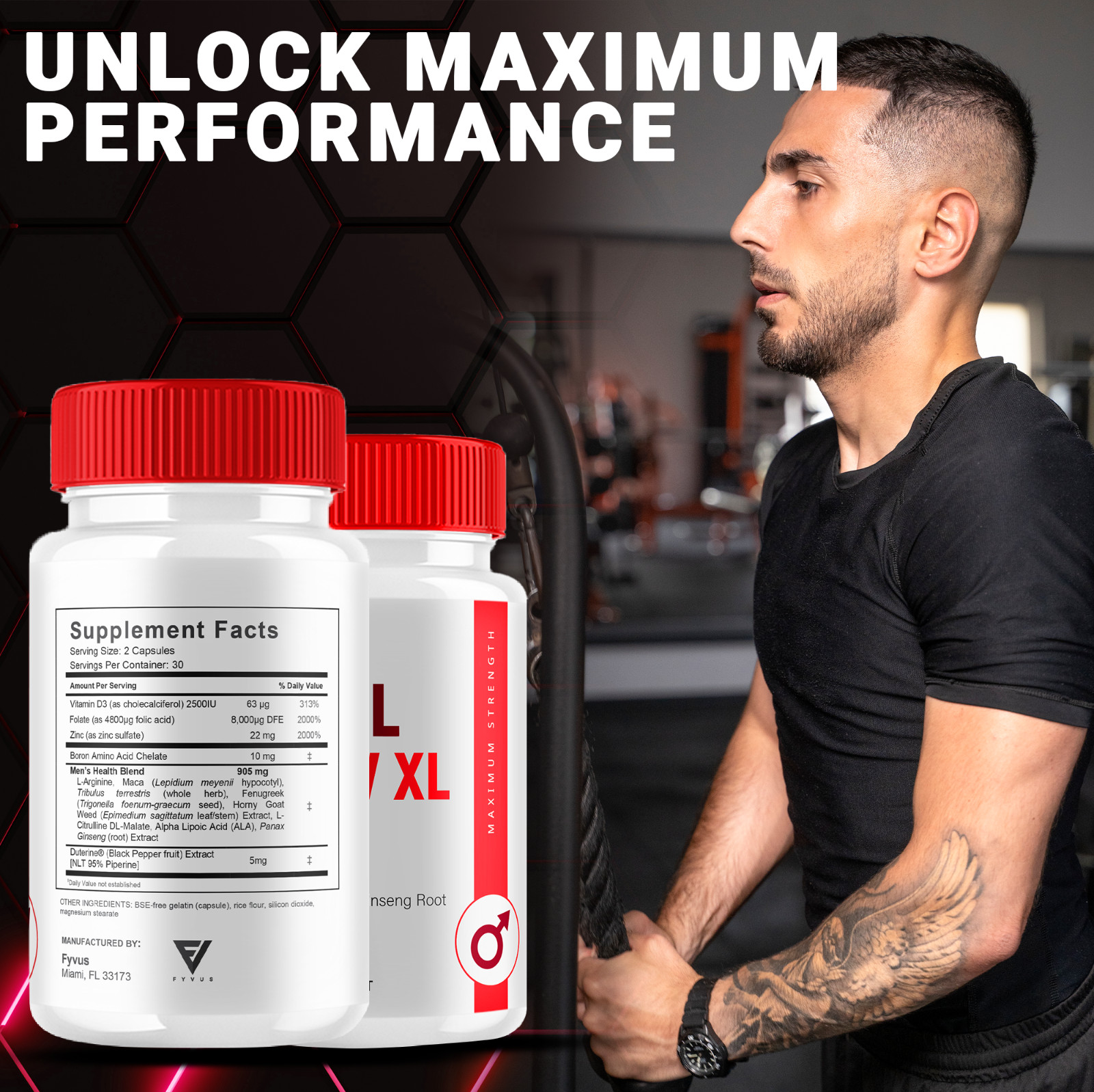 (5 Pack) Vital Grow XL Supplement VitalGrow XL Maximum Strength (300 Capsules)