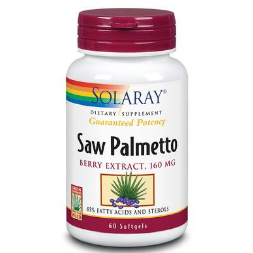Solaray Guaranteed Potency Saw Palmetto Berry Extract, Softgel (Btl-Plastic)