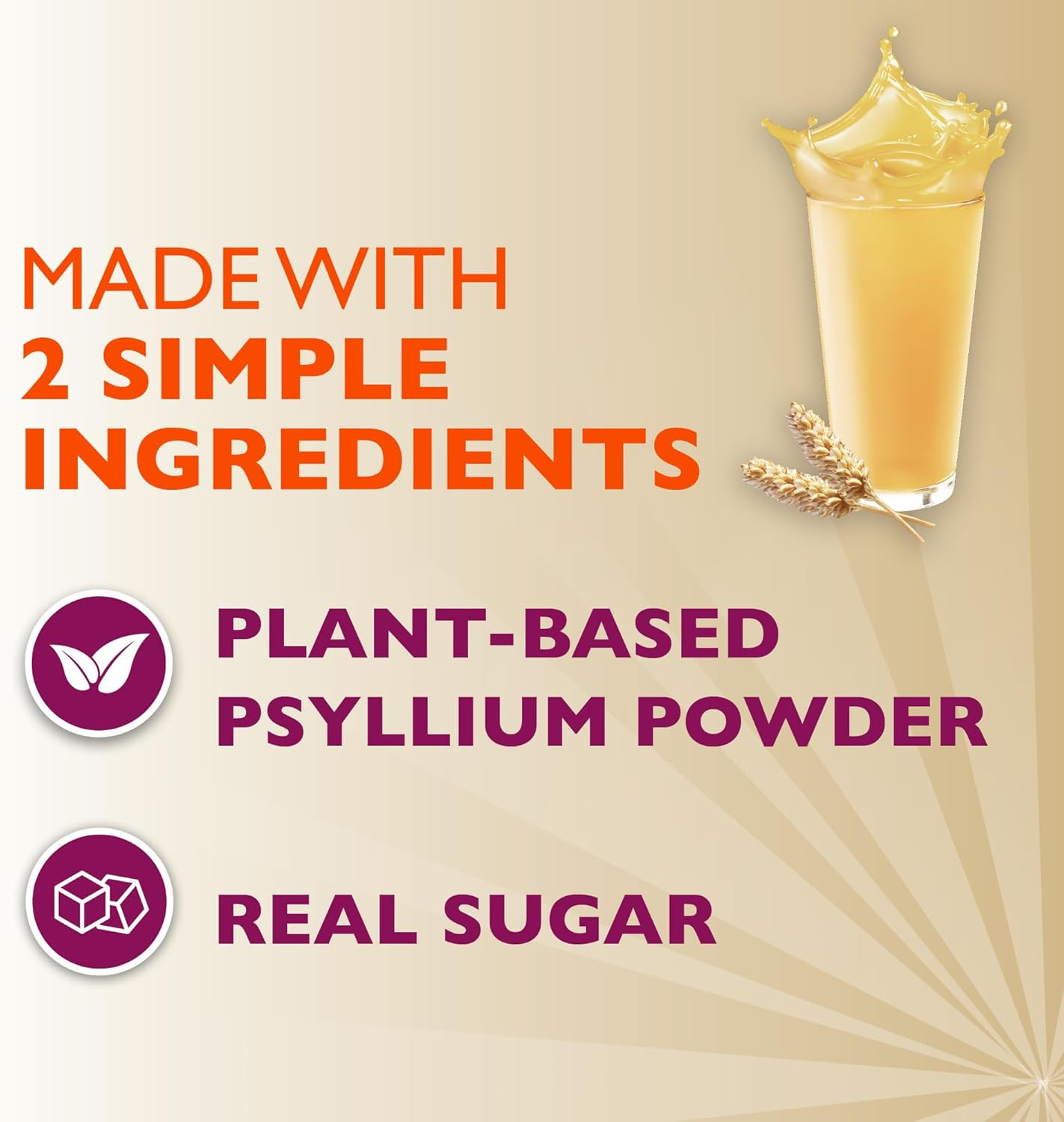 Metamucil Daily Psyllium Fiber Powder Real Sugar 114 Servings Digestive Health